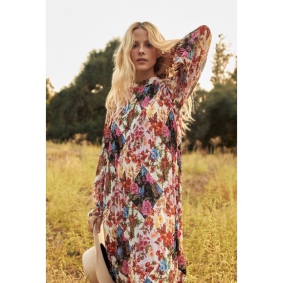 Anthropologie Maeve Shara Pleated Midi Dress - Picture 5 of 12